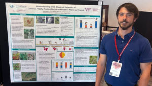 Liam Jawish, who graduated with degree in wildlife conservation, completed extensive research on invasive plant species while an undergraduate. Photo courtesy of Liam Jawish.