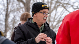 Students learn to identify tree species with John Seiler's Dendrology Lab course. Photo by Clark DeHart for Virginia Tech.